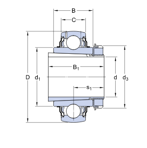 Roulement-insert YSA-205-2FK - 20x52x24 mm